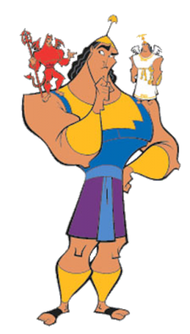 Kronk, perhaps my most beloved Disney character struggles with virtue